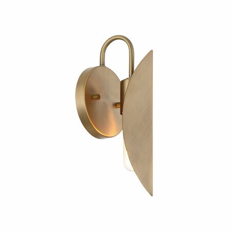 DESIGNERS FOUNTAIN Eden 5.25in 1-Light Old Satin Bronze Modern Indoor Wall Sconce with Leaf-Shaped Shield D280M-WS-OSB